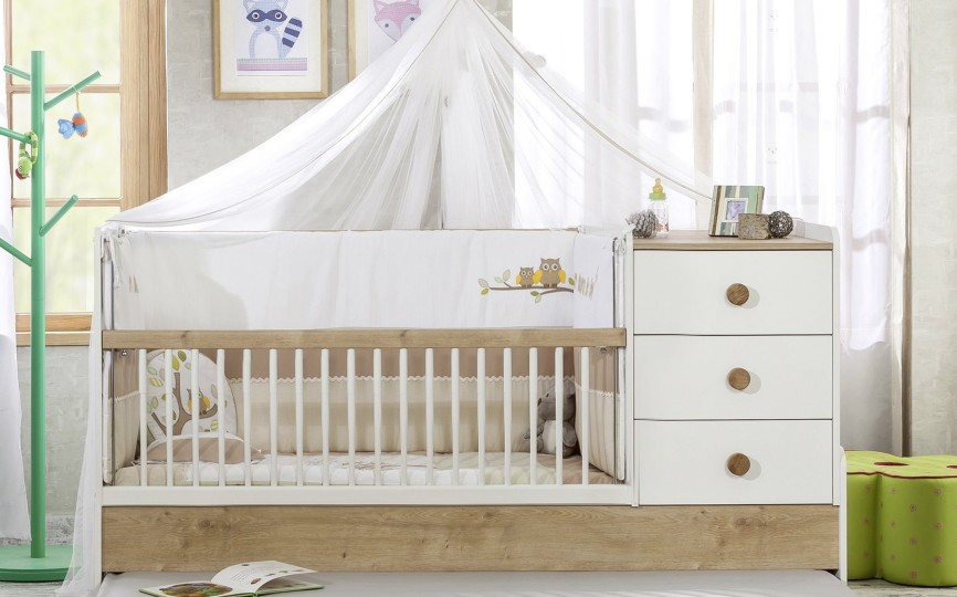 Кровать детская трансформер L Natura Baby