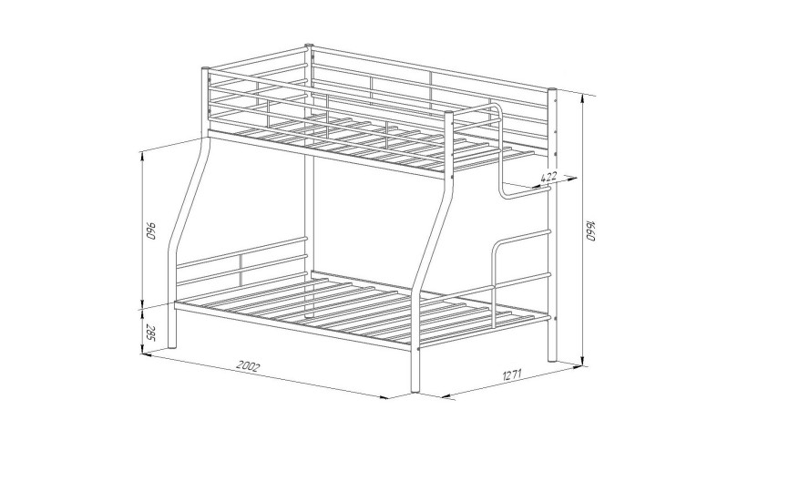 Кровать двухъярусная Гранада 3 левая и правая