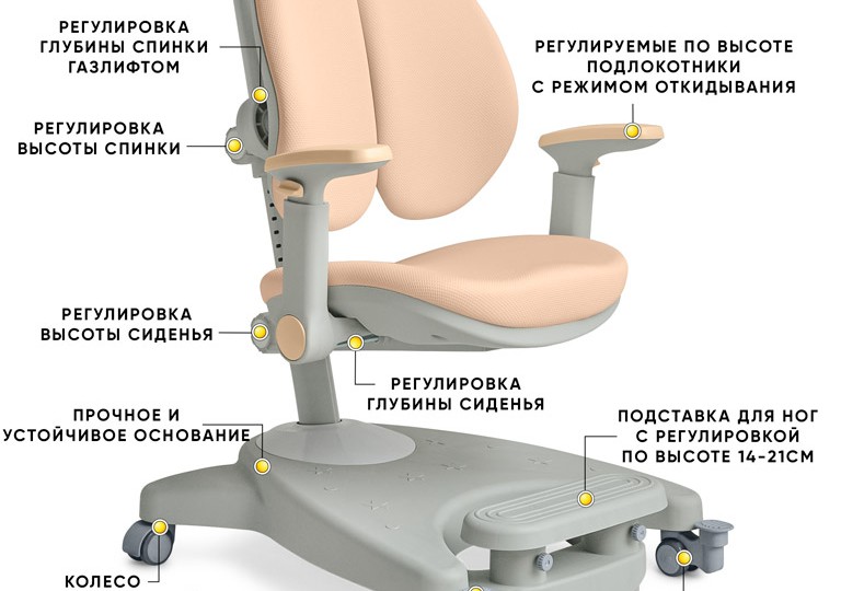 Детское кресло ErgoKids Clever Duo (Y-116)