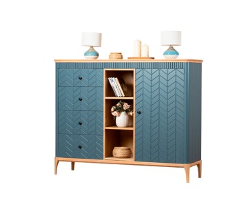 Комод Грета №25, одна дверь, 4 ящика и полки