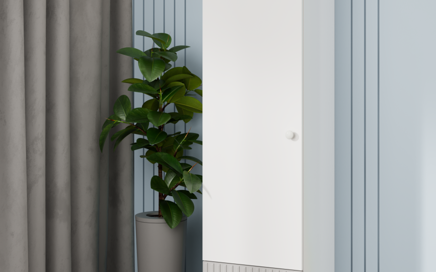 Шкаф однодверный Алиса платяной, серый шелк