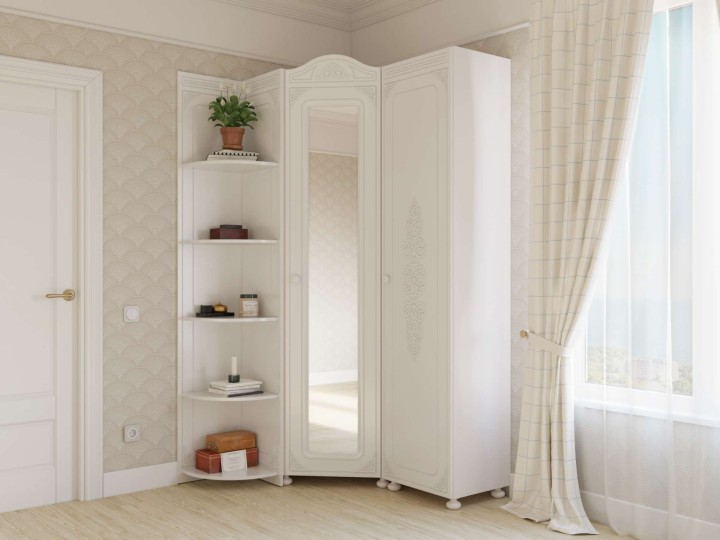 Шкаф Ассоль АС-53К с зеркалом (с короной)