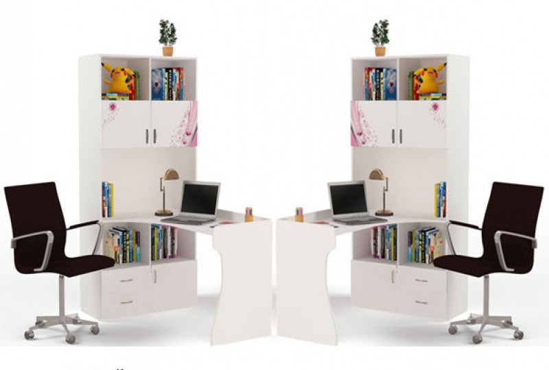 Стол-стеллаж "Фея" без/со стразами Swarovski левый или правый