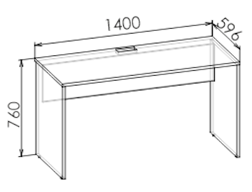 Стол прямой Ламбо