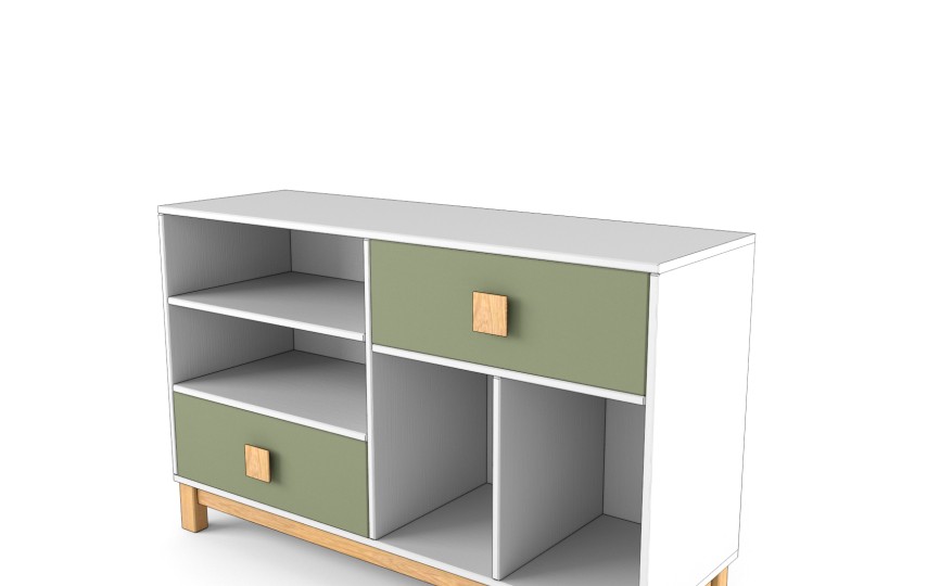 Тумба-комод "Два плюс Два" (корпус белый)