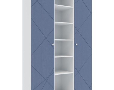 Шкаф трехдверный Абрис комбинированный, штанга и полки