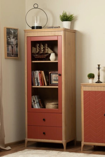 Шкаф книжный Грета №6-140/180