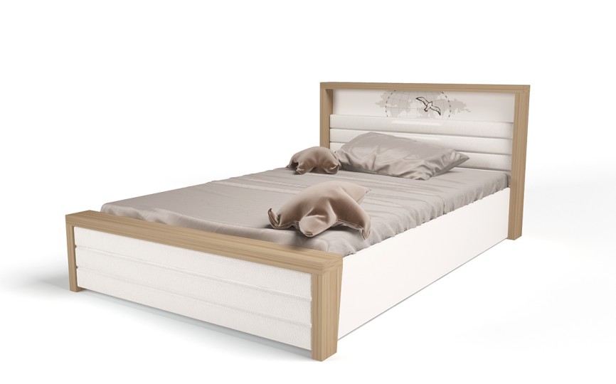 Кровать №6 с подъемным механизмом, с мягким изножьем MIX OCEAN (голубой или кремовый), 190х120 см Кровать №6 с подъемным механизмом, с мягким изножьем MIX OCEAN (голубой или кремовый), 190х120 см