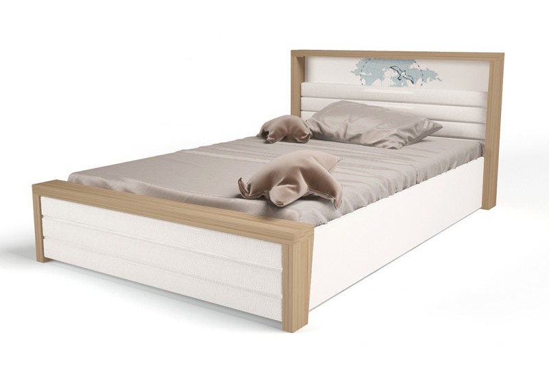 Кровать №6 с подъемным механизмом, с мягким изножьем MIX OCEAN (голубой или кремовый), 190х120 см Кровать №6 с подъемным механизмом, с мягким изножьем MIX OCEAN (голубой или кремовый), 190х120 см