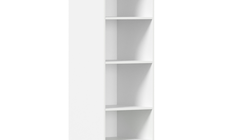 Стеллаж Алиса, 1 секция, с ящиками, серый шелк