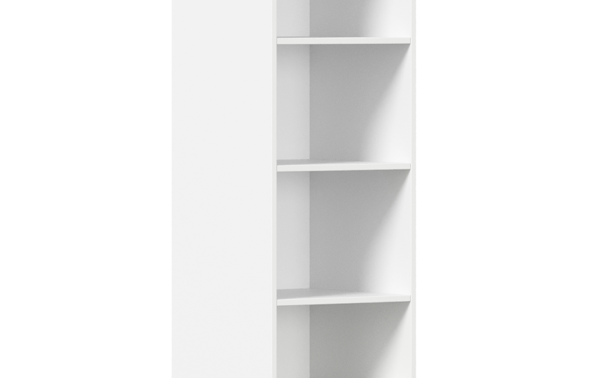 Стеллаж Алиса, 1 секция, с ящиками, серый шелк