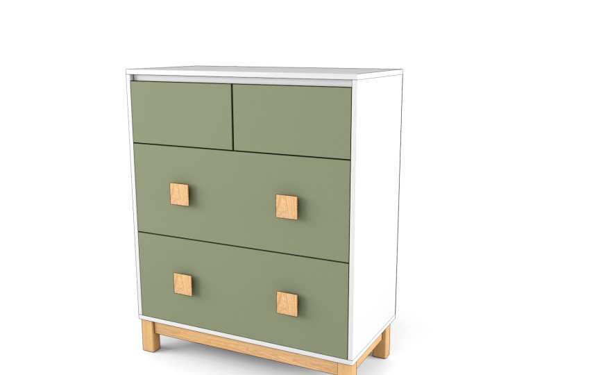 Комод "Два плюс Два" (корпус белый)