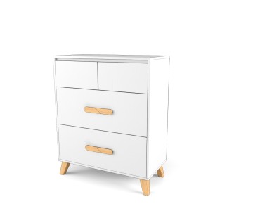 Комод "Два плюс Два" (корпус белый)