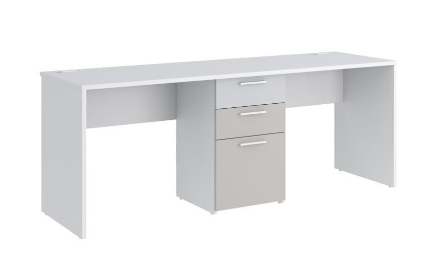 Стол на два рабочих места с тумбой Моно С3  