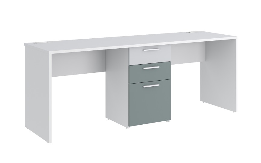Стол на два рабочих места с тумбой Моно С3  