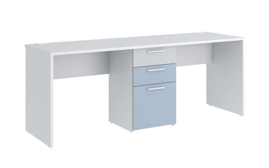 Стол на два рабочих места с тумбой Моно С3  