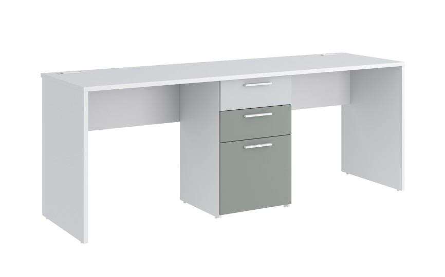 Стол на два рабочих места с тумбой Моно С3  