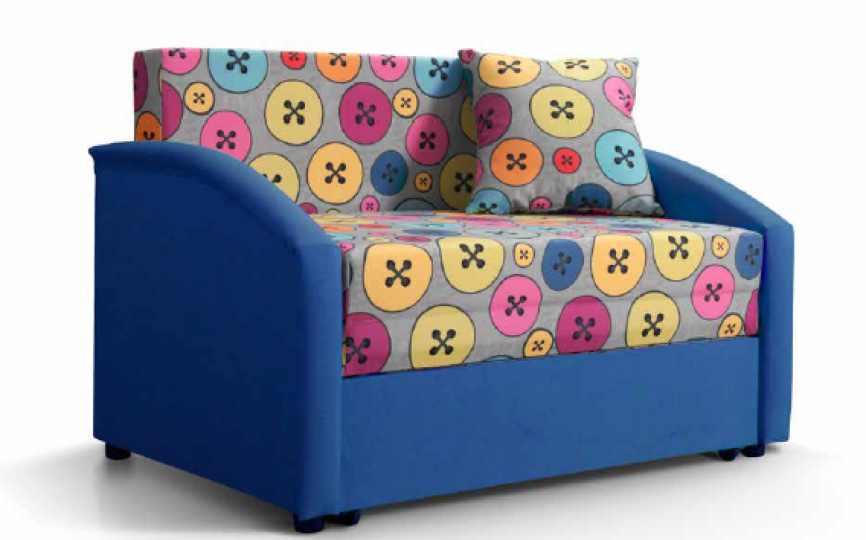 Детский диван "Даня" (пуговки blu)