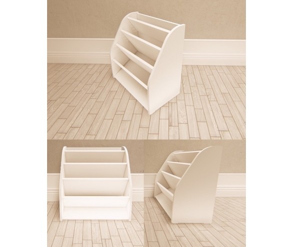 Стеллаж для книг Сказка цвет Белый ДС-23