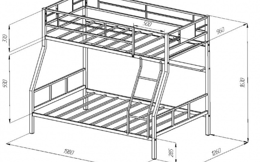 Двухъярусная кровать Гранада -1П