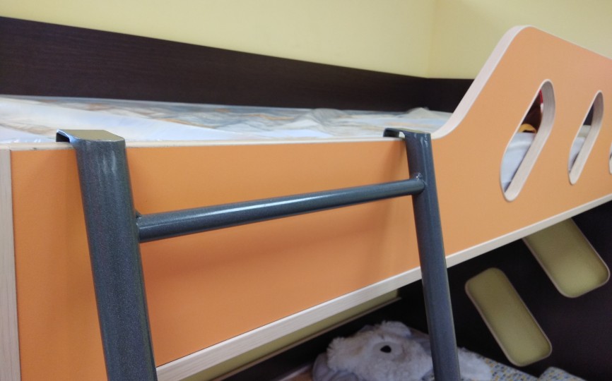 Двухъярусная кровать для девочек "Фанки Кидз 16" + лестница-комод 13/8 СВ