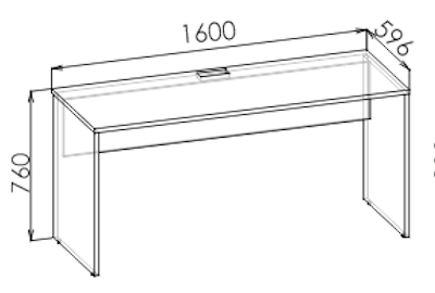 Стол прямой с ящиками Ламбо Стол прямой с ящиками Ламбо