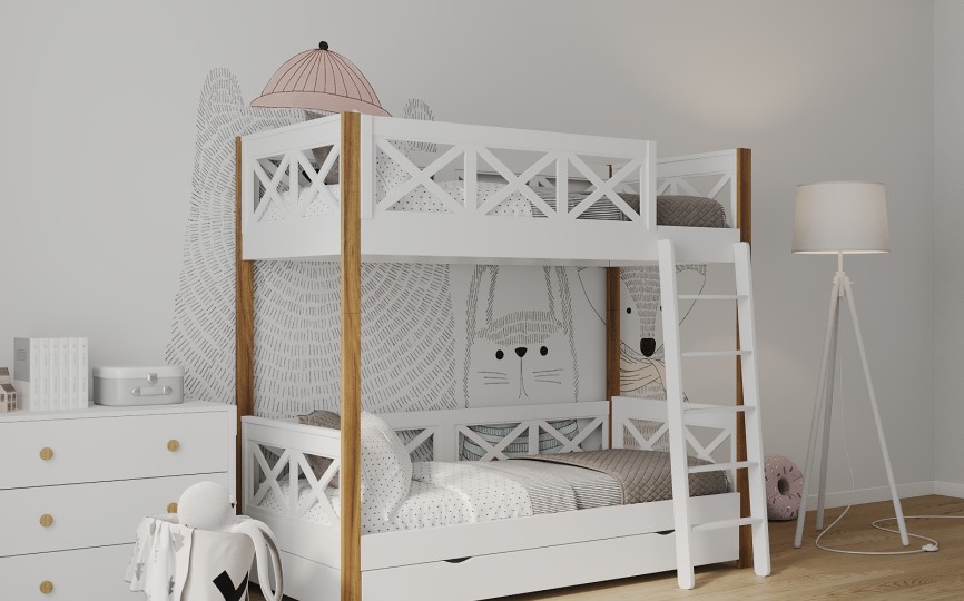 Кровать Nordic Cross 2, двухъярусная разборная
