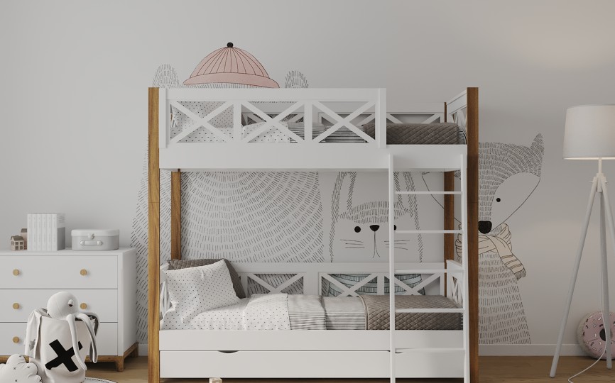 Кровать Nordic Cross 2, двухъярусная разборная