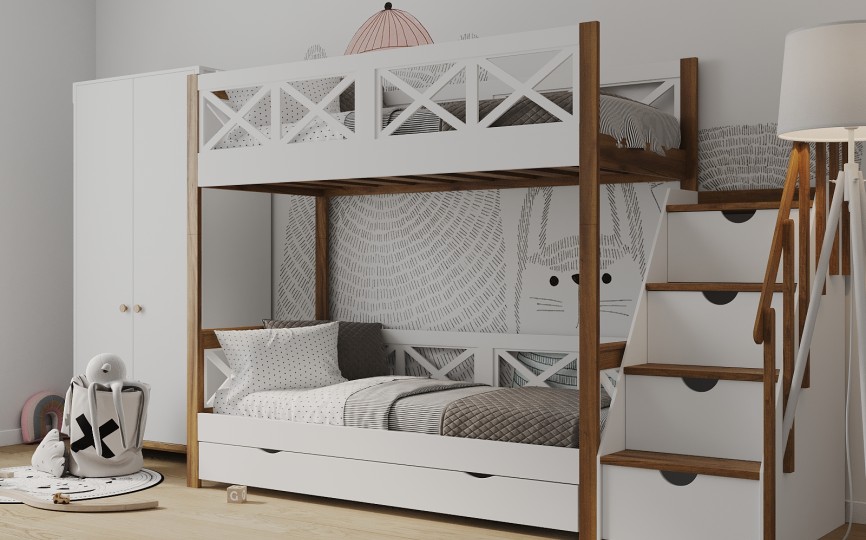 Кровать Nordic Cross 2, двухъярусная разборная