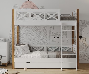 Кровать Nordic Cross 2, двухъярусная разборная Кровать Nordic Cross 2, двухъярусная разборная