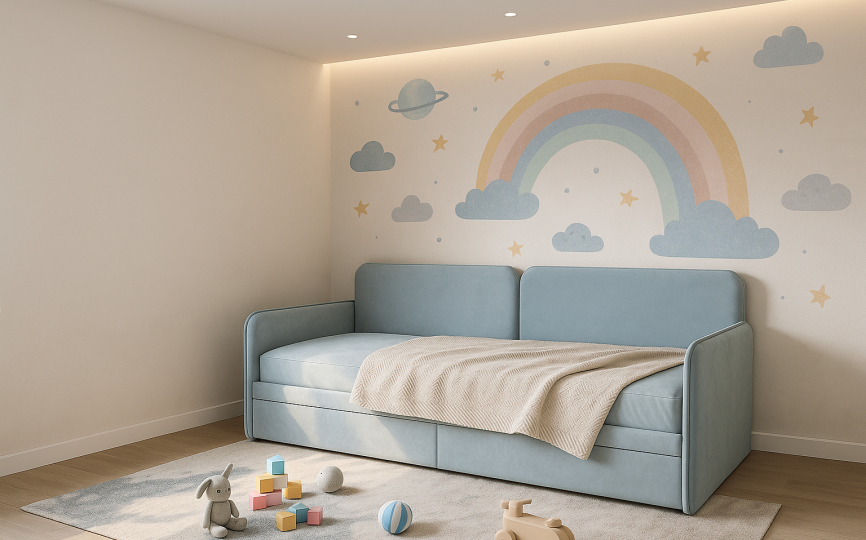 Кровать диван Смурф