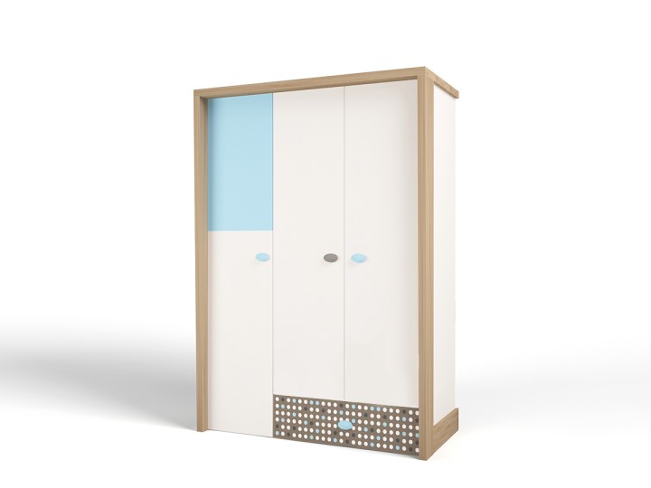 Шкаф 3-х дверный MIX (розовый или голубой) Шкаф 3-х дверный MIX (розовый или голубой)