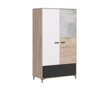 Шкаф 2-х дверный многофункциональный Либерти Блэк Ш2.М