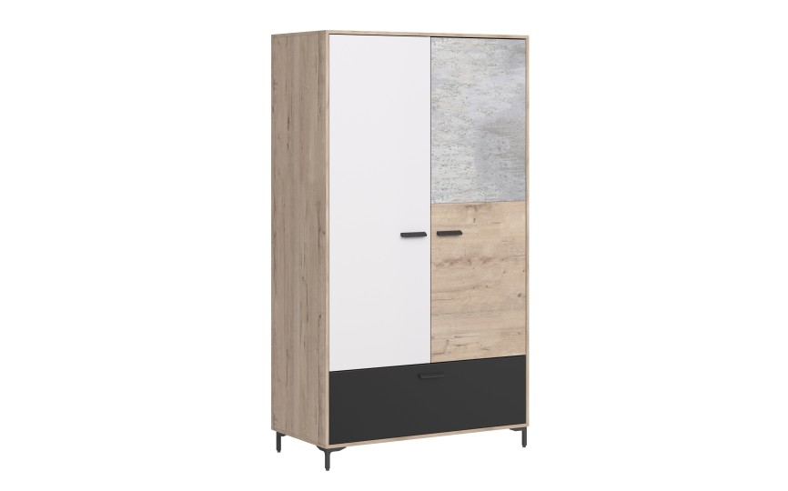 Шкаф 2-х дверный многофункциональный Либерти Блэк Ш2.М