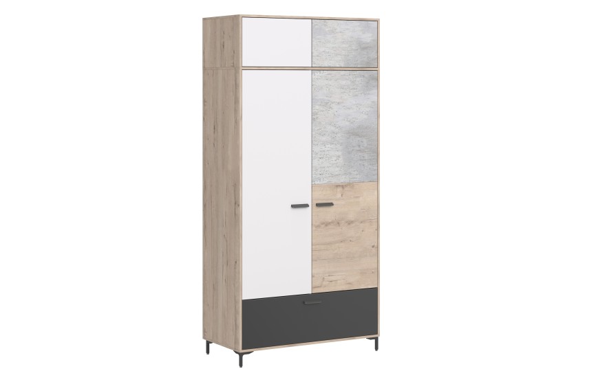 Шкаф 2-х дверный многофункциональный Либерти Блэк Ш2.М