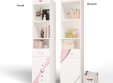 Стеллаж узкий "Princess" для девочки