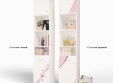 Стеллаж узкий "Princess" для девочки