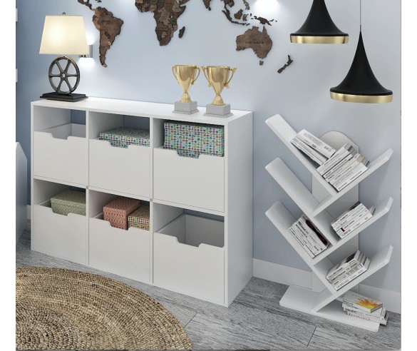 Стеллаж Зигзаг большой цвет Белый ДС-25