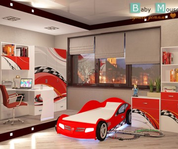 Детская комната "La-Man" красная для мальчика 