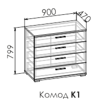 Комод Флора К1 Комод Флора К1