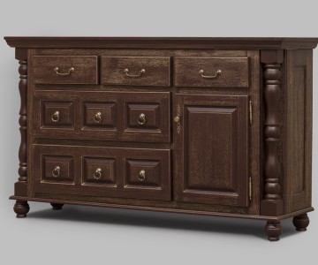 Комод Валенсия 2-1 на круглых ножках