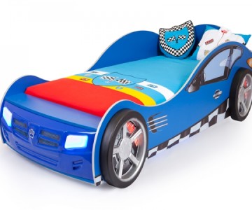 Кровать машина "Formula" синяя (спал.место 190х90 и 160х90см)