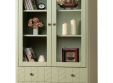 Шкаф книжный Грета №9, 10 двухдверный низкий застекленный с двумя ящиками