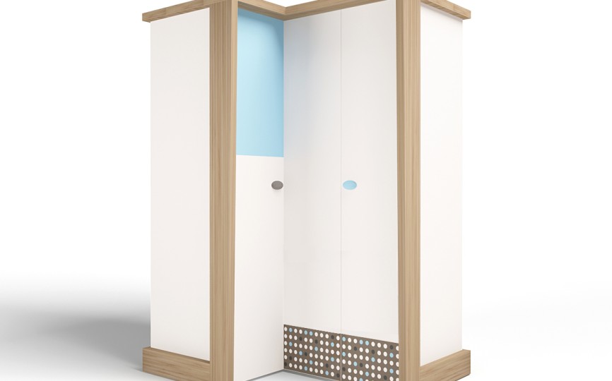 Шкаф угловой, гармошка MIX (розовый или голубой) Шкаф угловой, гармошка MIX (розовый или голубой)