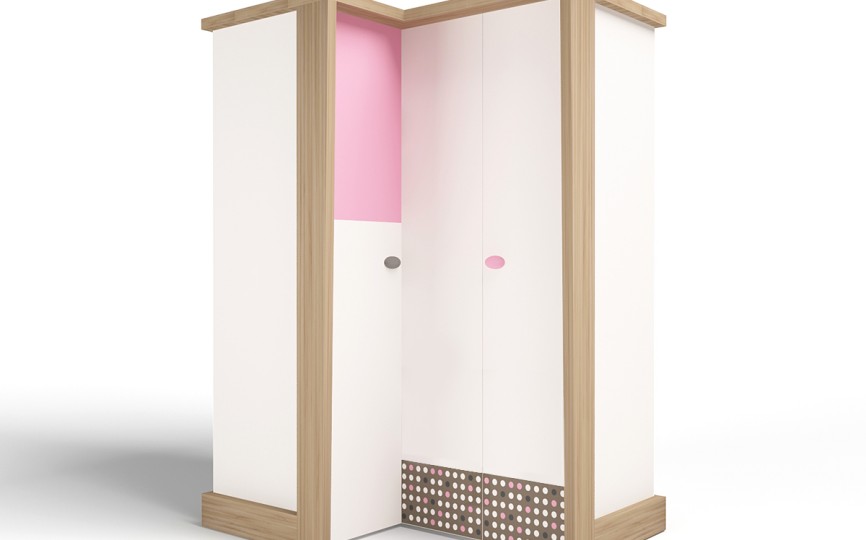 Шкаф угловой, гармошка MIX (розовый или голубой) Шкаф угловой, гармошка MIX (розовый или голубой)
