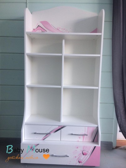 Стеллаж широкий "Princess" для девочки