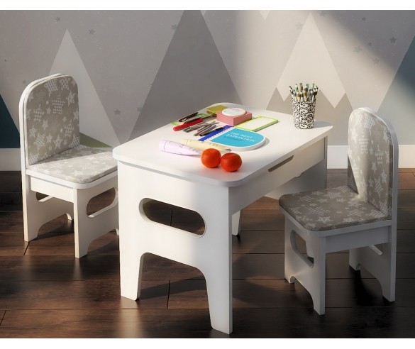 Столик и стульчик Сказка цвет Белый (СТ-01/1 + СТ-02/1)