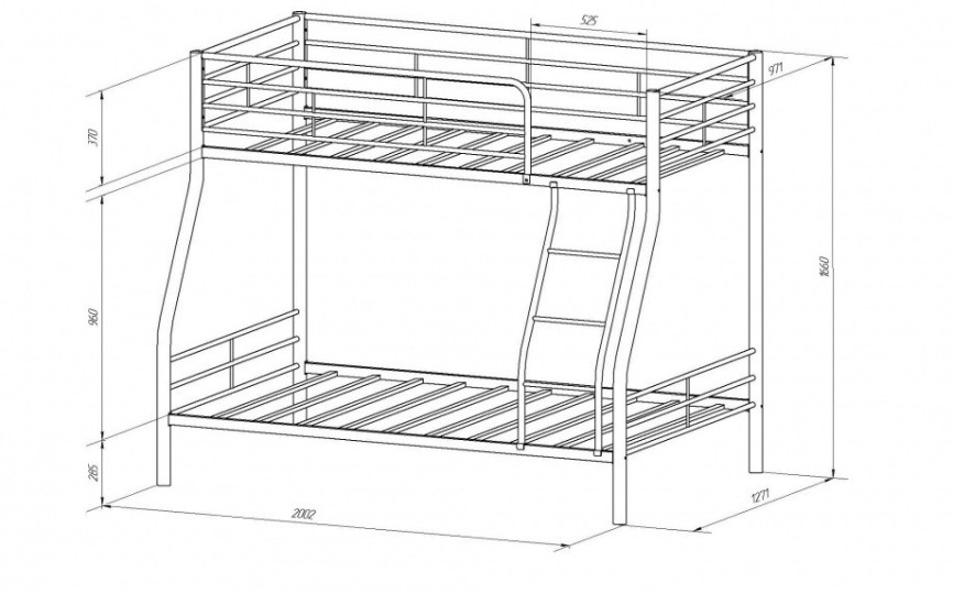 Двухъярусная кровать Гранада-2ПЯ