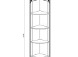 Стеллаж угловой Ассоль АС-54