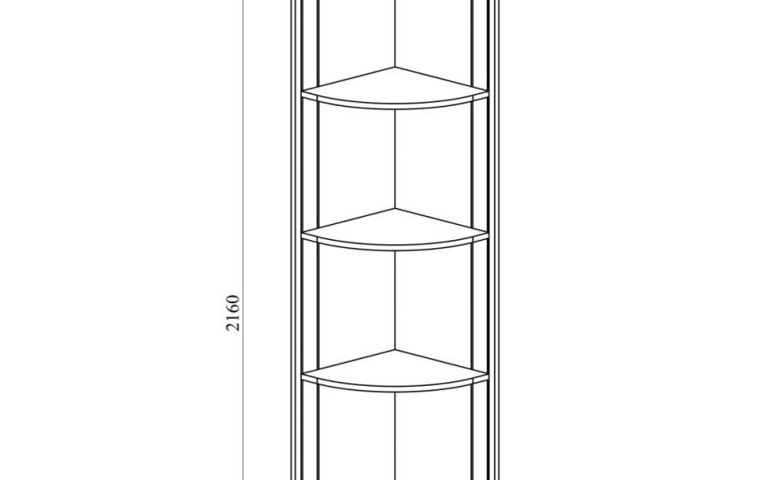 Стеллаж угловой Ассоль АС-54